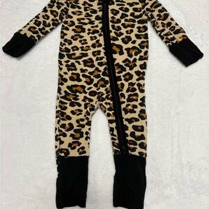 Posh Peanut Lana Leopard Zippy Newborn Bamboo Sleeper GUC